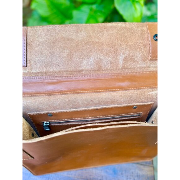 Jack Spade Brown Leather Messenger Bag / Brown Leather Messenger Bag - Picture 12 of 12